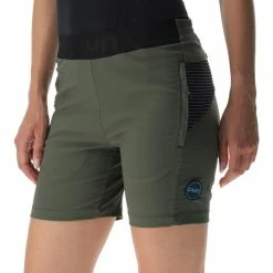 UYN Crossover Stretch Shorts Women army green/black -Hiking Shorts Sales uyn crossover stretch shorts women army green black 3
