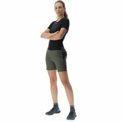 UYN Crossover Stretch Shorts Women army green/black -Hiking Shorts Sales uyn crossover stretch shorts women army green black 4